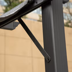 Outsunny 3x3(m) Pergola Gazebo Sun Shade Shelter Aluminium Garden Canopy, Grey - Additional view 7