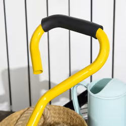 Garden Trolley Cart with Pneumatic Wheels and Rotating Handle, Yellow - Additional view 6