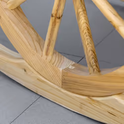 Outsunny Adirondack Rocking Chair Porch Poolside Garden Lounging Natural - Additional view 7