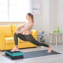 SPORTNOW Aerobic Step, 10.5/15.5/20.5cm Exercise Stepper for Home, Green