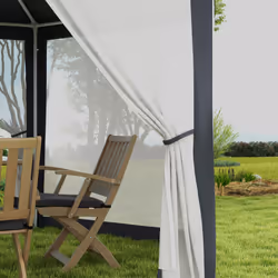 Outsunny Hexagonal Gazebo Patio, Outdoor Canopy Patio Party Tent Dark Grey - Additional view 6