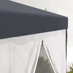 Outsunny Hexagonal Gazebo Patio, Outdoor Canopy Patio Party Tent Dark Grey - Additional view 7