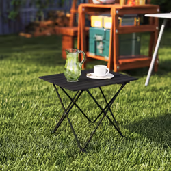 Outsunny Folding Camping Table for Outdoor Camping, Picnic, Hiking, Black