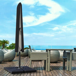 Outsunny Garden Parasol Cover for 2-4m Outdoor Umbrella Protector w/ Rod, Zipper