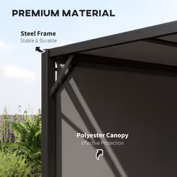 Outsunny 3 x 3(m) Pergola Metal Gazebo Outdoor Sun Shade Shelter Canopy