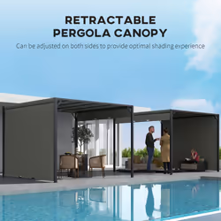 Outsunny 3 x 3(m) Pergola Metal Gazebo Outdoor Sun Shade Shelter Canopy