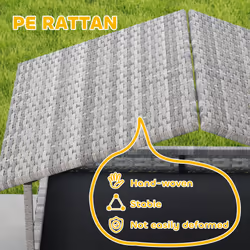 PawHut Extendable Rattan Dog House w/ Water-Resistant Roof - Charcoal Grey