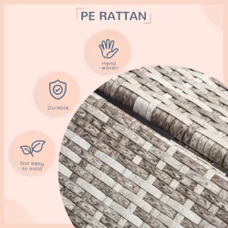 PawHut Wicker Dog House, Rattan Pet Bed with Soft Cushion- Dark Grey