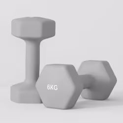 SPORTNOW Set of 2 Hexagonal Dumbbells Weights Pair, 2 x 6kg, Grey - Additional view 7