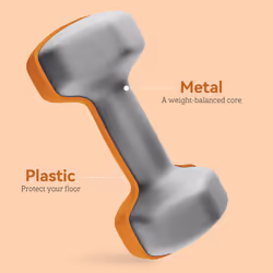 SPORTNOW Set of 2 Hexagonal Dumbbells Weights Pair, 2 x 1.5kg, Orange - Additional view 4
