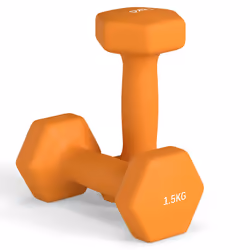 SPORTNOW Set of 2 Hexagonal Dumbbells Weights Pair, 2 x 1.5kg, Orange - Additional view 6