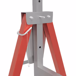 HOMCOM Set Of 2 Steel Saw Horses Telescopic Builders Work Bench Folding Red - Additional view 7