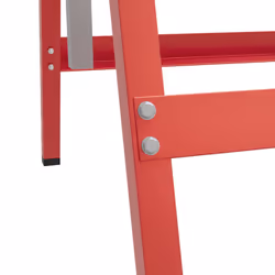HOMCOM Set Of 2 Steel Saw Horses Telescopic Builders Work Bench Folding Red - Additional view 8