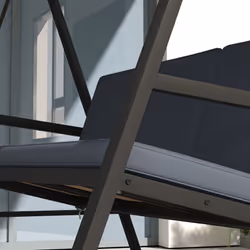 Outsunny 3 Seater Garden Swing Chair with Adjustable Canopy, Dark Grey - Additional view 7