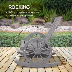Outsunny Adirondack Rocking Chair Porch Poolside Garden Lounging Grey