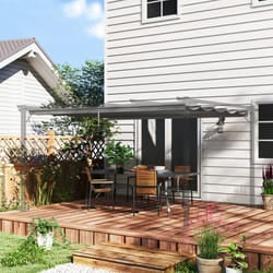 Outsunny Pergola Shade Cover Replacement Canopy for 4 x 3(m) Pergola, Light Grey