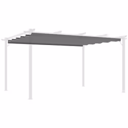 Outsunny Pergola Shade Cover Replacement Canopy for 4 x 3(m) Pergola, Light Grey - Additional view 8