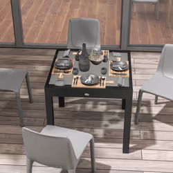 Outsunny Extendable Outdoor Dining Table Patio Table, Clear - Additional view 7