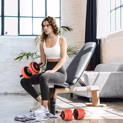 SPORTNOW Weight Dumbbells Set, Barbell, Kettlebell, Push Up Stand, 30kg