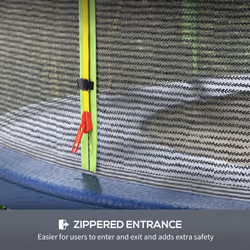 SPORTNOW 8ft Trampoline Net Replacement Safety Net with Zipped Door, Green - Additional view 4