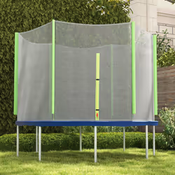 SPORTNOW 8ft Trampoline Net Replacement Safety Net with Zipped Door, Green - Additional view 7