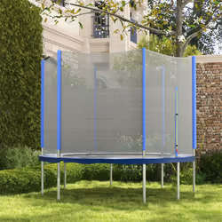 SPORTNOW 8ft Trampoline Net Replacement Safety Net with Zipped Door, Blue