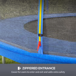 SPORTNOW 8ft Trampoline Net Replacement Safety Net with Zipped Door, Blue - Additional view 4