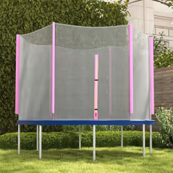 SPORTNOW 8ft Trampoline Net Replacement Safety Net with Zipped Door, Pink - Additional view 6