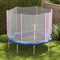 SPORTNOW 8ft Trampoline Net Replacement Safety Net with Zipped Door, Pink - Additional view 7