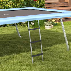 SPORTNOW 2 Steps/3 Steps Galvanised Steel Trampoline Ladder Climbing
