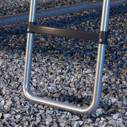 SPORTNOW 2 Steps/3 Steps Galvanised Steel Trampoline Ladder Climbing - Additional view 7