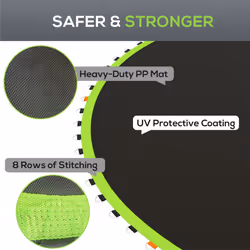 SPORTNOW Trampoline Mat with 72 V-Hooks, for 12ft Trampoline, Green