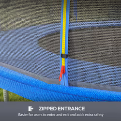 SPORTNOW 10ft Trampoline Net Replacement Safety Net with Zipped Door, Blue - Additional view 4