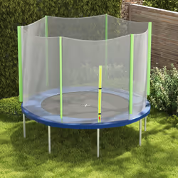 SPORTNOW 10ft Trampoline Net Replacement Safety Net with Zipped Door, Green - Additional view 6