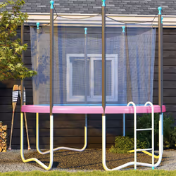 SPORTNOW 12FT Trampoline Pad Spring Cover, Waterproof, Pink