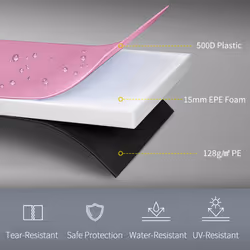 SPORTNOW 12FT Trampoline Pad Spring Cover, Waterproof, Pink