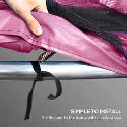 SPORTNOW 12FT Trampoline Pad Spring Cover, Waterproof, Pink - Additional view 4