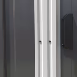 Outsunny 7 x 5FT Garden Shed w/ Foundation Lean to Metal Tool Shed Dark Grey - Additional view 7