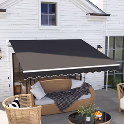 Outsunny 2.95 x 2.5m Canopy Sun Shade Shelter with Crank Handle, Black