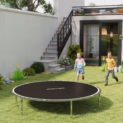 SPORTNOW Trampoline Mat with 42 V-Hooks, for 8ft Trampoline, Green