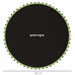 SPORTNOW Trampoline Mat with 42 V-Hooks, for 8ft Trampoline, Green