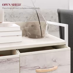 HOMCOM Bedroom Chest of Drawers 4 Drawer Dresser w/ Shelf, Natural - Additional view 4