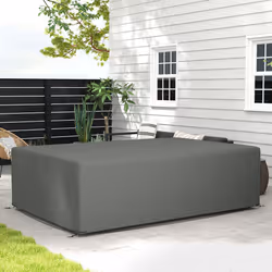 Outsunny UV Rain Protective Cover or Garden Wicker Rattan Dark Grey