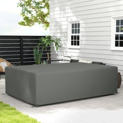 Outsunny UV Rain Protective Cover or Garden Wicker Rattan Dark Grey