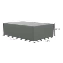 Outsunny UV Rain Protective Cover or Garden Wicker Rattan Dark Grey