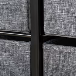 HOMCOM 3-Tier Fabric Bedroom Dresser with 7 Foldable Drawers, Grey - Additional view 7