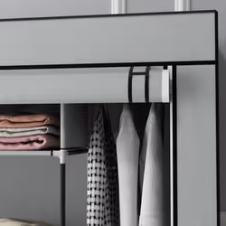 HOMCOM Fabric Wardrobe w/ 12 Shelves 2 Hanging Rails Foldable Closets - Additional view 5