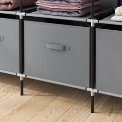 HOMCOM Fabric Wardrobe w/ 12 Shelves 2 Hanging Rails Foldable Closets - Additional view 7