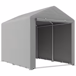 Outsunny 1.6 x 2.2m Garden Storage Shed Portable Shed Tent, Light Grey - Additional view 8