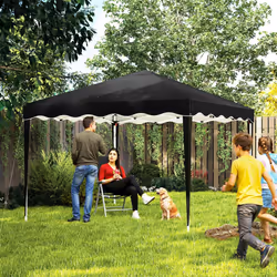 Outsunny 3x3(m) Pop Up Gazebo Marquee Tent for Garden w/ Carry Bag Black